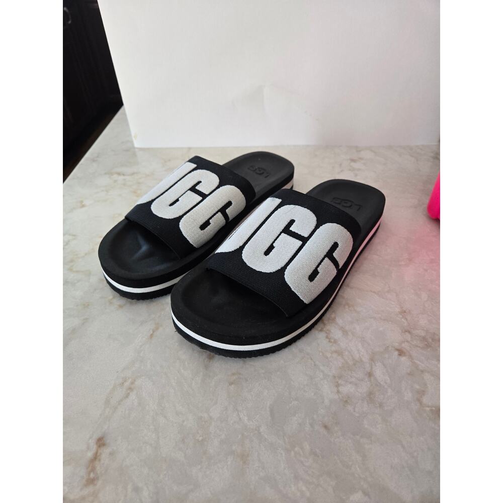 New UGG Slide on Flip Flops Slippers 9.5" Long Elastic Shoes Footwear Fashion